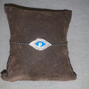 Sterling Silver Evil Eye dainty bracelet